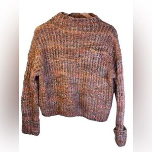 Madewell Rayner Mock Neck Chunky Knit Sweater inMarbled Cider Size Medium